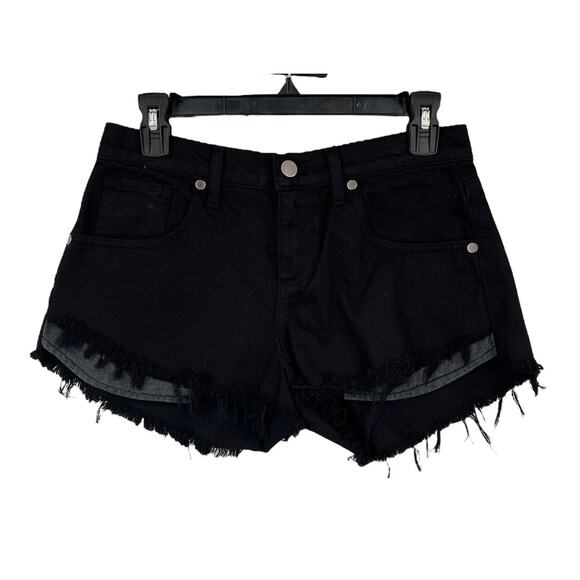 Ramy Brook Shorts Christa boyfriend denim black size 25 - Picture 1 of 4